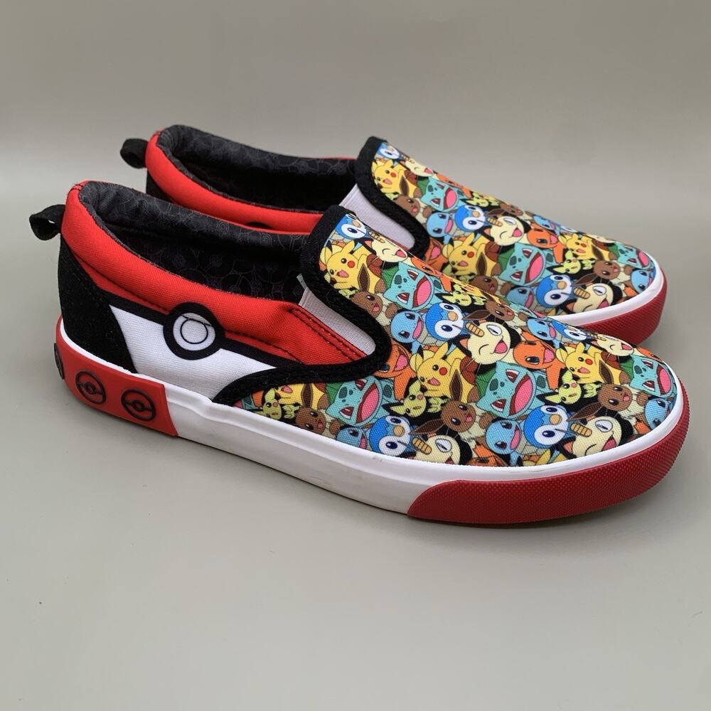 Pokemon Sneakers Slip On Tennis Shoes Unisex Size 6 Youth